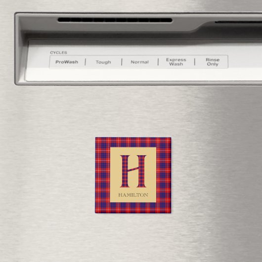 Hamilton Tartan Monogram H Sleutelhanger Magneet (Insitu (Vaatwasser))
