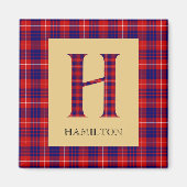 Hamilton Tartan Monogram H Sleutelhanger Magneet (Voorkant)