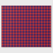 Hamilton tartan red blue paars plaid cadeaupapier (Vlak)