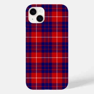 Hamilton tartan red blue paars plaid Case-Mate iPhone 14 plus hoesje