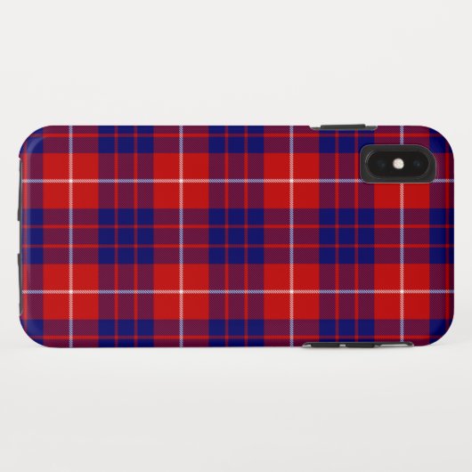 Hamilton tartan red blue paars plaid Case-Mate iPhone case (Achterkant (horizontaal))