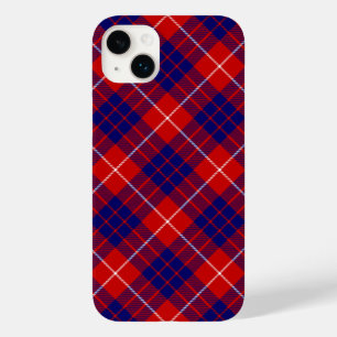 Hamilton tartan red blue paars plaid Case-Mate iPhone 14 plus hoesje