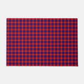 Hamilton tartan red blue paars plaid deurmat (Voorkant)