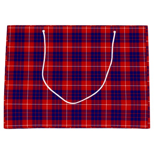 Hamilton tartan red blue paars plaid groot cadeauzakje (Voorkant)