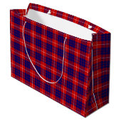 Hamilton tartan red blue paars plaid groot cadeauzakje (Achterkant Gekanteld)