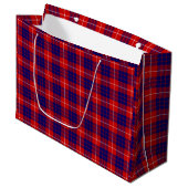 Hamilton tartan red blue paars plaid groot cadeauzakje (Voorkant Gekanteld)