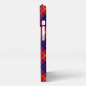 Hamilton tartan red blue paars plaid iPhone hoesje (Linkerkant)
