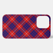 Hamilton tartan red blue paars plaid iPhone hoesje (Achterkant horizontaal)