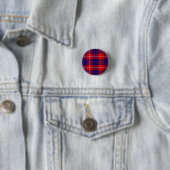 Hamilton tartan red blue paars plaid ronde button 3,2 cm (In situ)