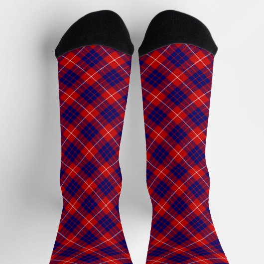 Hamilton tartan red blue paars plaid sokken (Top)