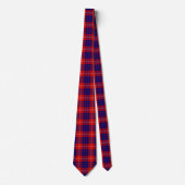 Hamilton tartan red blue paars plaid stropdas (Voorkant)