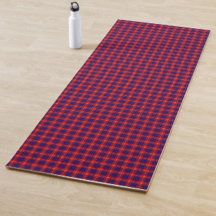 Hamilton tartan red blue paars plaid yogamat