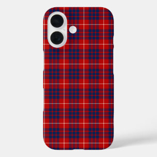 Hamilton Tartan Red en Royal Blue Pset iPhone 16 Hoesje