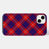 Hamilton tartan rood blauw paars geruit iPhone hoesje (Achterkant horizontaal)