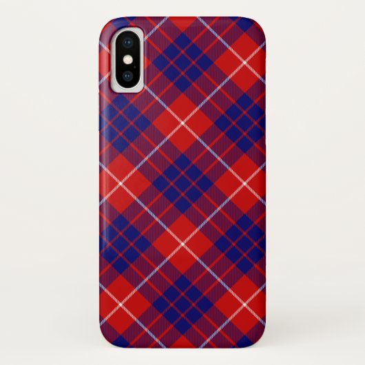 Hamilton tartan rood blauw paars ruit Case-Mate iPhone case (Achterkant)