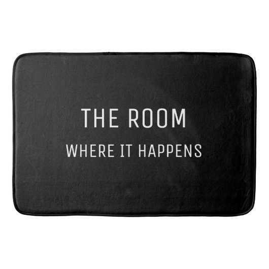 Hamilton the Musical Funny Black and White Badmat (Voorkant)