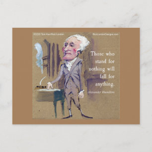 Hamilton "Val voor Alles" Grafische Quote Postkaar Briefkaart