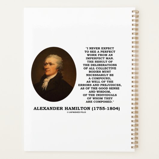 Hamilton verwacht nooit een perfect Man Planner (Achterkant)