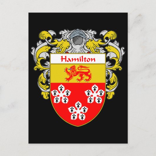 Hamilton Wapen (Mantled) Briefkaart (Voorkant)