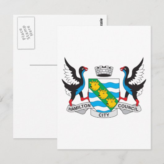 Hamilton wapenschild briefkaart (Voorkant / Achterkant)