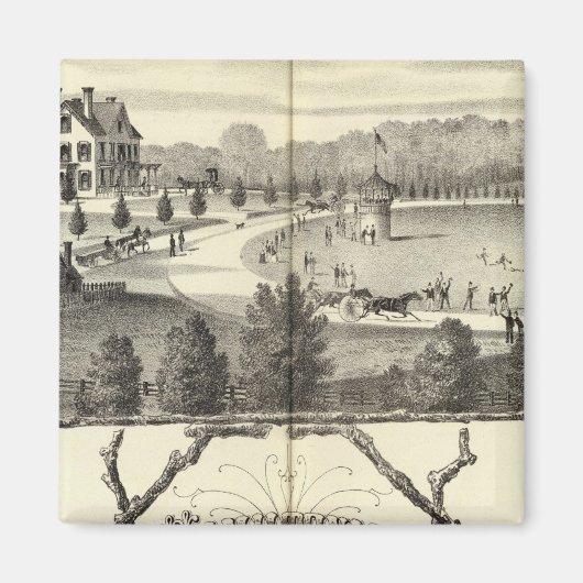 Hamiltonisch Boerderij in Middletown, NJ Magneet (Voorkant)