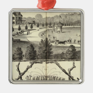 Hamiltonisch Boerderij in Middletown, NJ Metalen Ornament