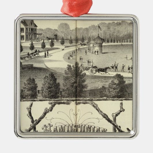 Hamiltonisch Boerderij in Middletown, NJ Metalen Ornament (Voorkant)