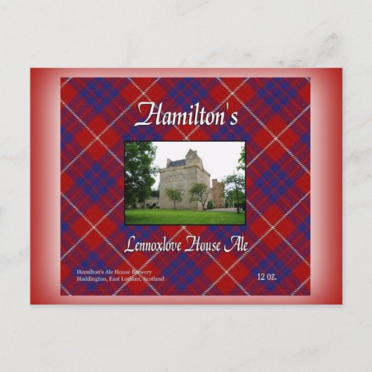 Hamilton's Lennoxlove House Ale Briefkaart (Voorkant)