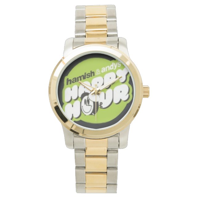 Hamish & Andy's Happy Hour Goudkleurige horloge! Horloge (Voorkant)