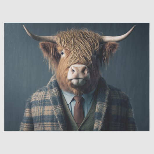 Hamish de Highland Koe ontkoppelpapier Tissuepapier (Voorkant)