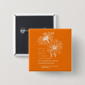 Hamish MacGregor Square pin Vierkante Button 5,1 Cm (Voorkant /achterkant)