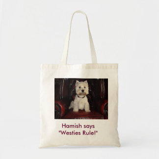 Hamish McTavish zegt Westies Rule Tote Bag