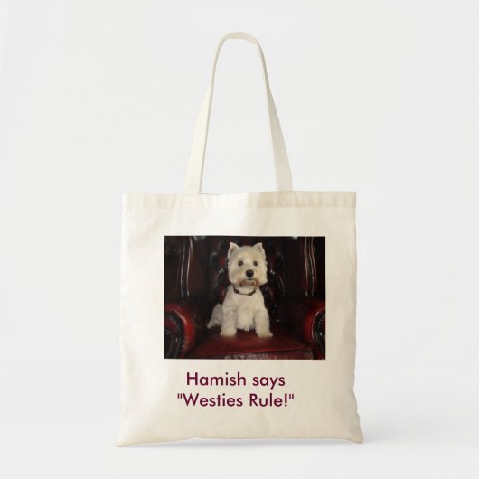Hamish McTavish zegt Westies Rule Tote Bag (Voorkant)