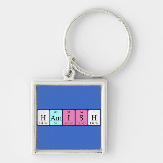 Hamish periodieke table name keying sleutelhanger (Voorkant)