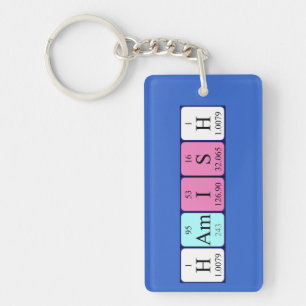Hamish periodieke table name keying sleutelhanger