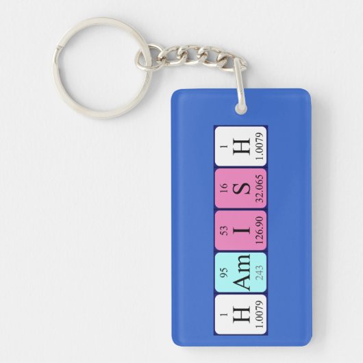 Hamish periodieke table name keying sleutelhanger (Voorkant)