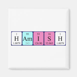 Hamish periodieke table name magnet