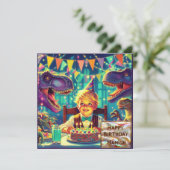 HAMISH ~ Verjaardag Kaart ~ Paarse Blauw ~ (Staand voorkant)