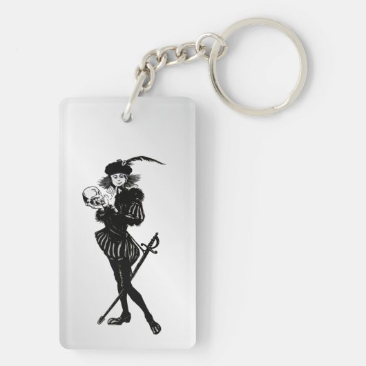 Hamlet Alas Poor Yorick. Sleutelhanger (achterkant)