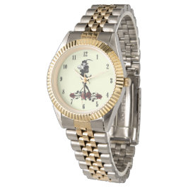 Hamlet Black Numbers Roze gezicht Horloge