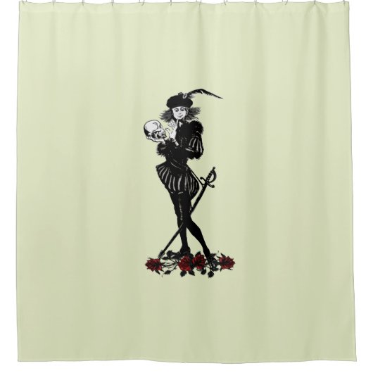 Hamlet De Bard Groene Douchegordijn (Voorkant)