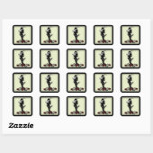 Hamlet De Bard Groene Vierkante Sticker (Vel)