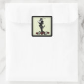 Hamlet De Bard Groene Vierkante Sticker (Tas)