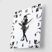 Hamlet De Bard Wit Zwart Nummers Vierkante Klok (Hoek)