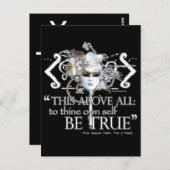 Hamlet "... eigen zelf zijn waar ..." Citaat aanpa Briefkaart (Voorkant / Achterkant)