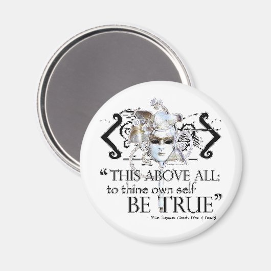 Hamlet "... eigen zelf zijn waar ..." Citaat Magneet (Voorkant / Achterkant)