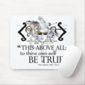 Hamlet "... eigen zelf zijn waar ..." Citaat Muismat (Met muis)