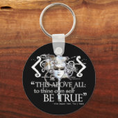 Hamlet "... eigen zelf zijn waar ..." Citaat Sleutelhanger (Voorkant)