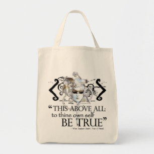 Hamlet "... eigen zelf zijn waar ..." Citaat Tote Bag