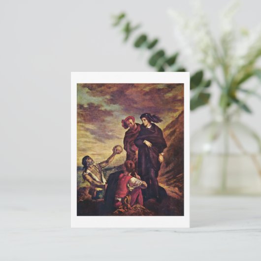 Hamlet en Horatio in de begraafplaats Briefkaart (Staand voorkant)